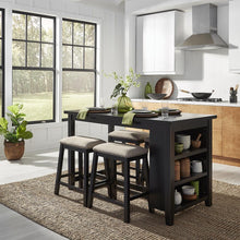 Brook Creek 5 Piece Counter Set - Black in Black