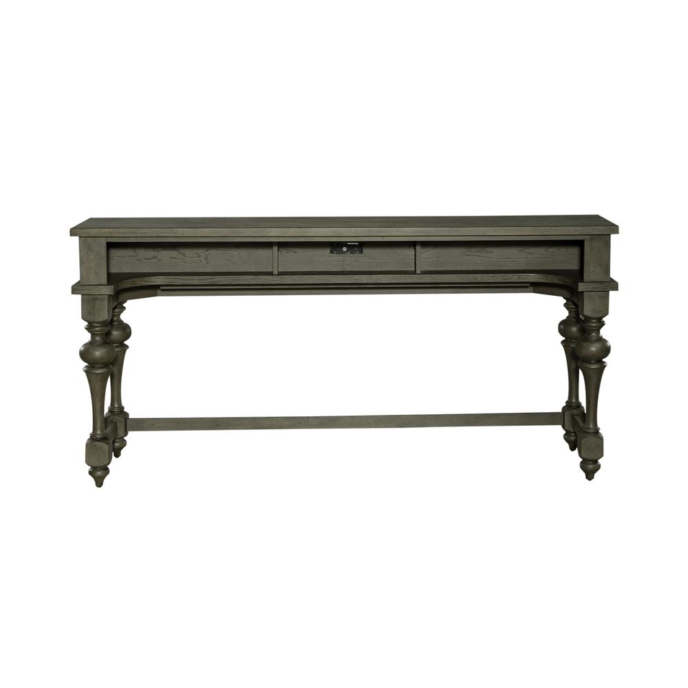 Liberty Furniture Americana Farmhouse Console Bar Table - Dusty Taupe