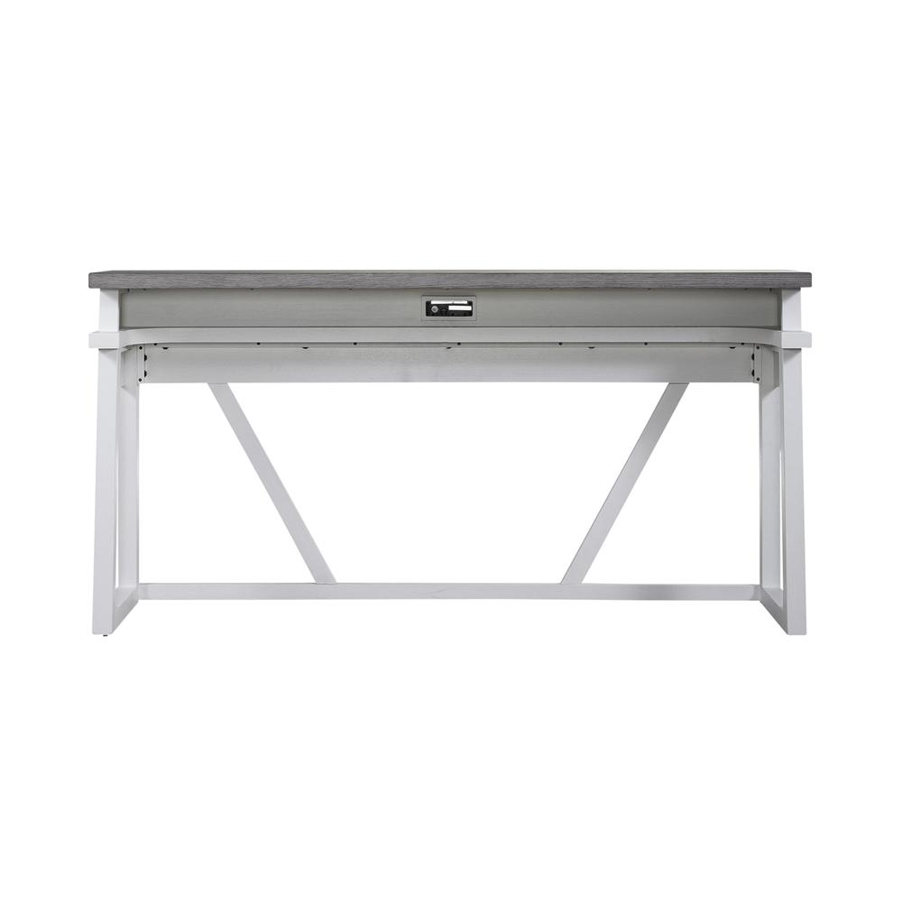 Console Bar Table Contemporary White in Two-Tone Shell White
