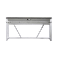 Console Bar Table Contemporary White in Two-Tone Shell White