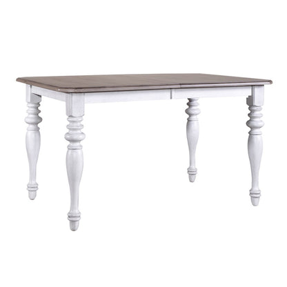 Ocean Isle 5 Piece Rectangular Table Set in Rubberwood Solids w/ Pine Veneers