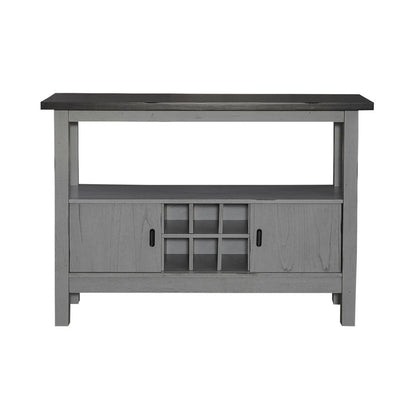 Server Transitional Grey in Smokey Grey Finish w/ Carbon Grey Tops