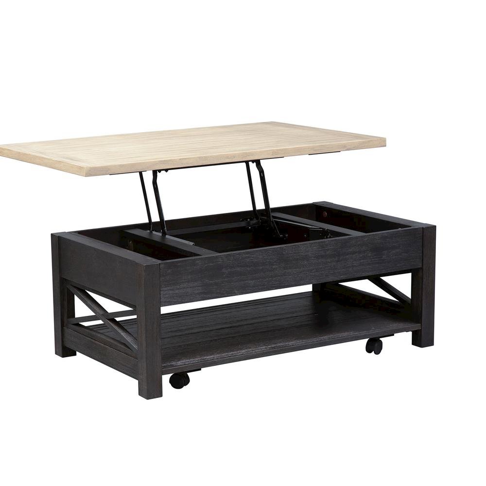 Black Lift Top Cocktail Table – Living Room Center Table and Coffee Table