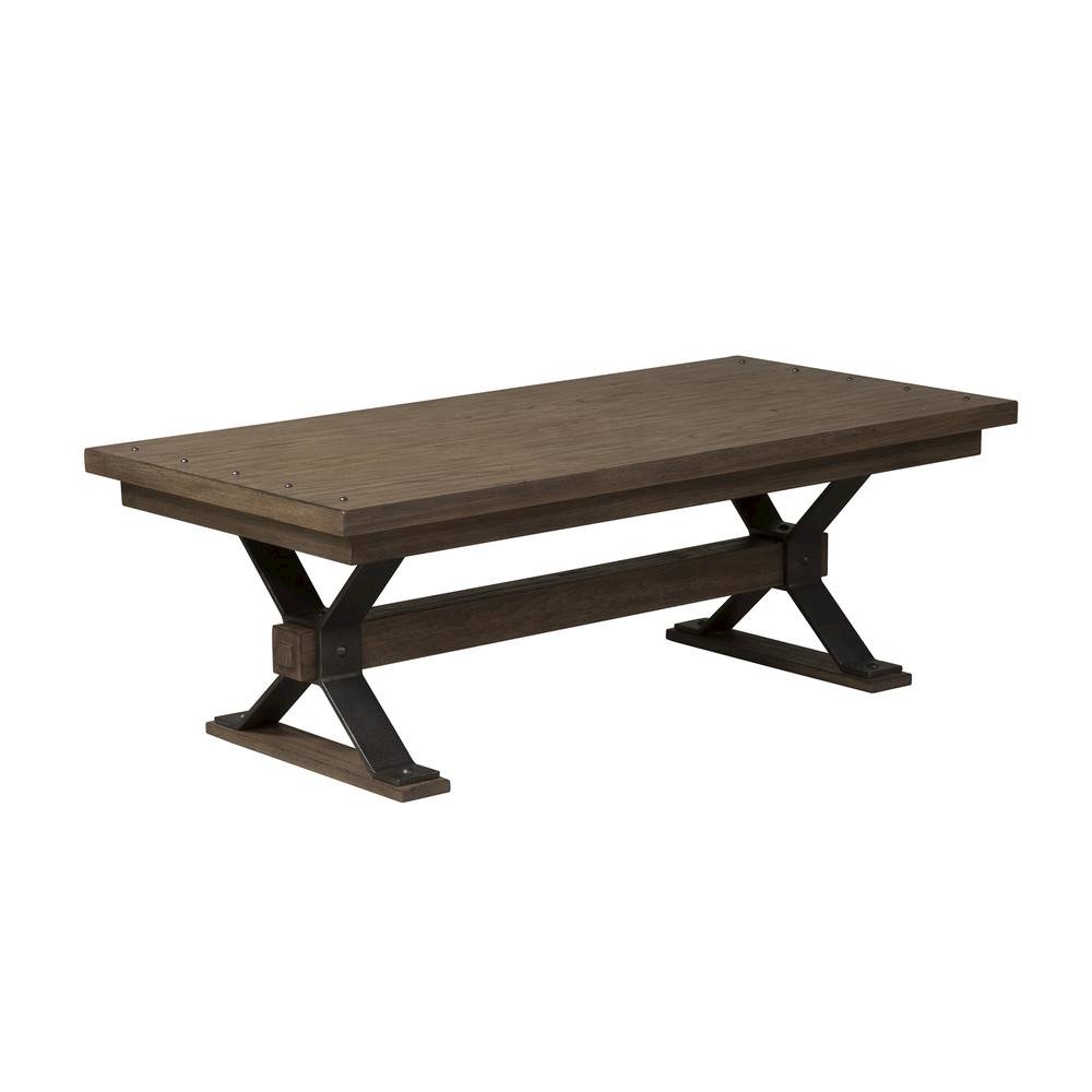 Brown Rectangular Coffee Table – Elegant Living Room Center Table Design