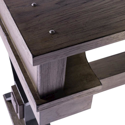 Brown Console Bar Table – Perfect for Behind Couch or Sofa with Storage