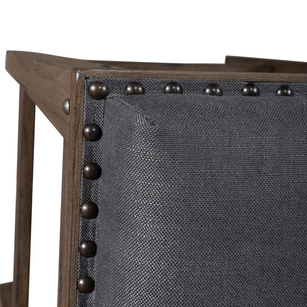 Brown Upholstered Console Stool, Solid Wood, Ideal for Vanity Desk