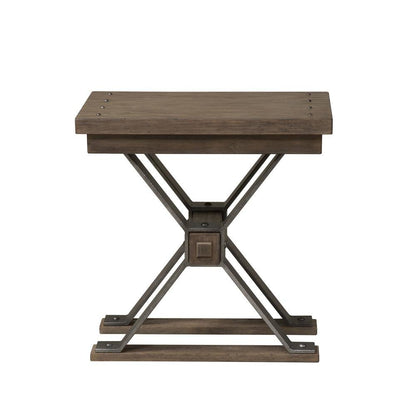 Brown Small Side Table – Elegant Sofa Table for Living Room or Couch Use