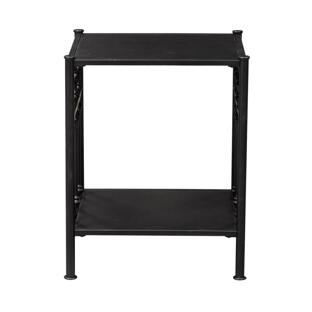 Black Metal Nightstand – Stylish Metal Side Table for Bedroom or Living Room