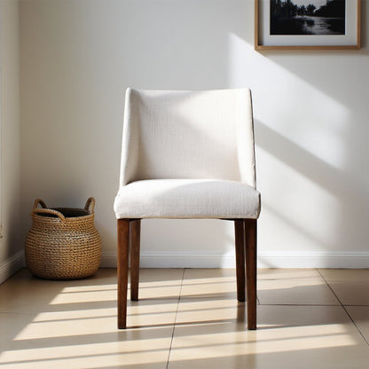 Light Tan Dining Chair – Elegant Upholstered Chair for Kitchens or Dining Rooms