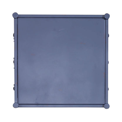 Navy Metal Nightstand – Stylish Metal Side Table for Bedroom or Living Room