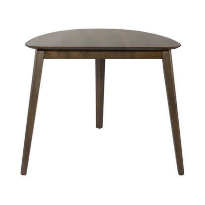 Brown Modern Dining Table – Small Round Mid Century Corner Kitchen Table