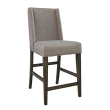Brown Upholstered Counter Height Chairs – Wooden Bar Stools with Back