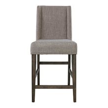 Brown Upholstered Counter Height Chairs – Wooden Bar Stools with Back
