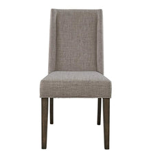 Elegant Brown Side Chair – Upholstered Wooden Dining Chair for Any Room