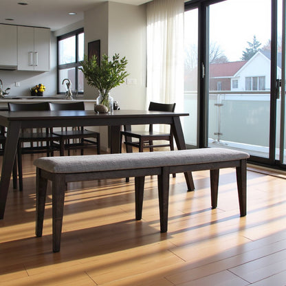 Brown Dining Bench – Solid Wood Bench for Dining Table with Storage