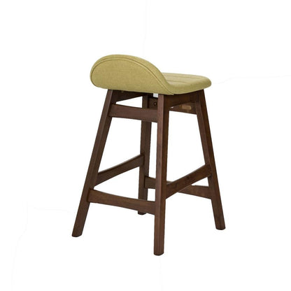 24 Inch Wooden Counter Chair with Back, Solid Wood Counter Stools
