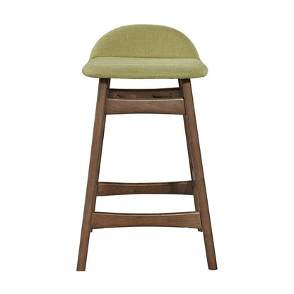 24 Inch Wooden Counter Chair with Back, Solid Wood Counter Stools