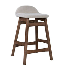 Light Tan Counter Height Chair – Wooden Bar Stool with Back for Kitchens