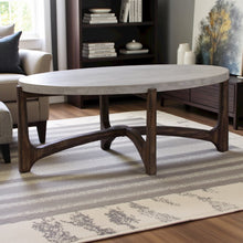 Brown Oval Coffee Table – Elegant Center Table for Living Room Spaces