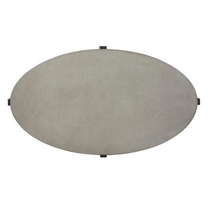 Brown Oval Coffee Table – Elegant Center Table for Living Room Spaces