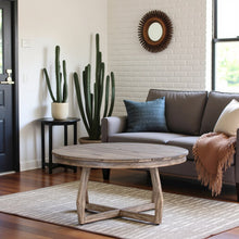 Gray Poplar Cocktail Table for Living Room, Center Table, Living Room Table