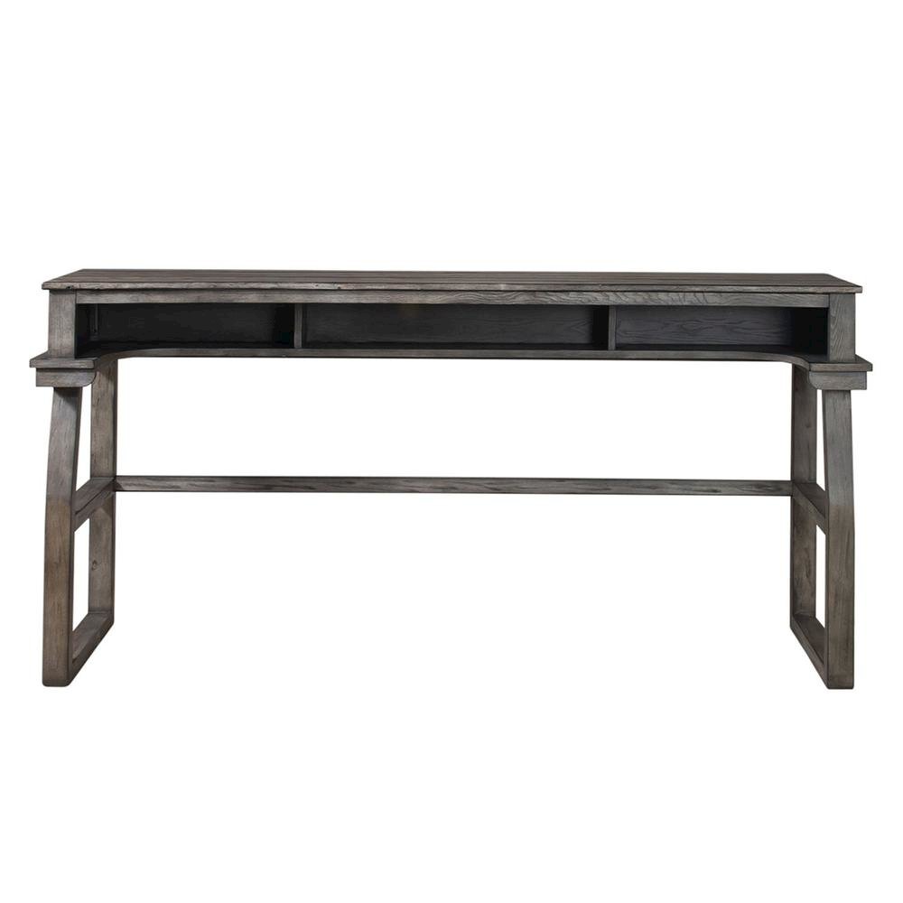 Gray Wooden Bar Table – Elegant Behind Couch Table for Living Spaces