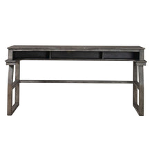 Gray Wooden Bar Table – Elegant Behind Couch Table for Living Spaces