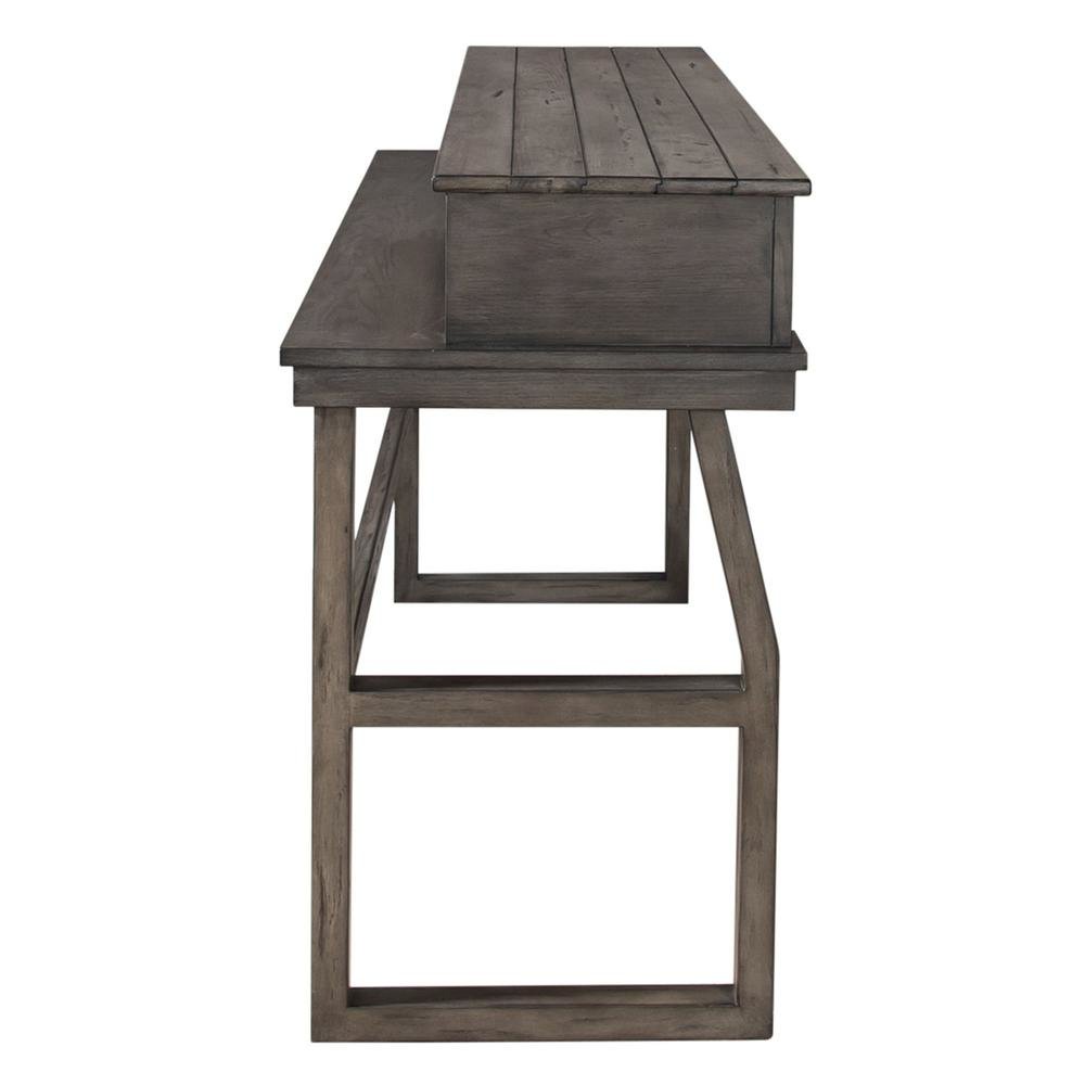 Gray Wooden Bar Table – Elegant Behind Couch Table for Living Spaces