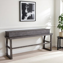Gray Wooden Bar Table – Elegant Behind Couch Table for Living Spaces