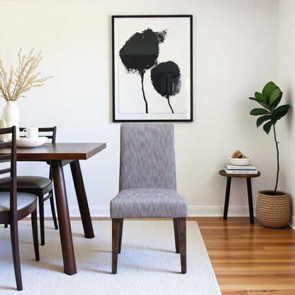Brown Upholstered Side Chair – Elegant Wooden Dining Chair for Any Room