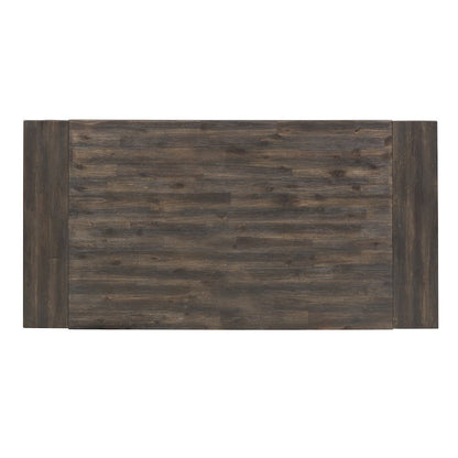 Dining Table Set for 6, Brown Rubberwood Solids & Acacia Veneers
