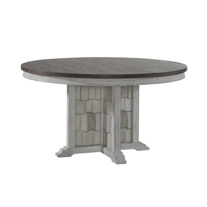 Pedestal Table Set in Pine Solids & Veneers