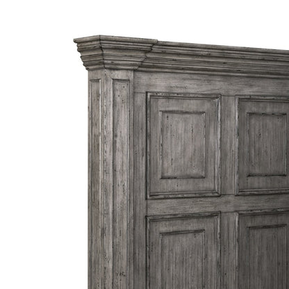 King Panel Bed in Rubberwood Solids w/ Birch Veneers