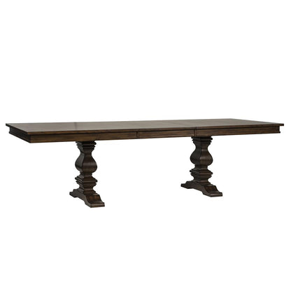 Armand Trestle Table in Antique Brownstone