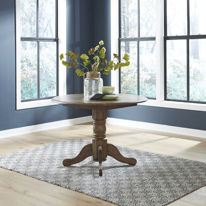 Carolina Crossing Drop Leaf Table Set in Rubberwood Solids