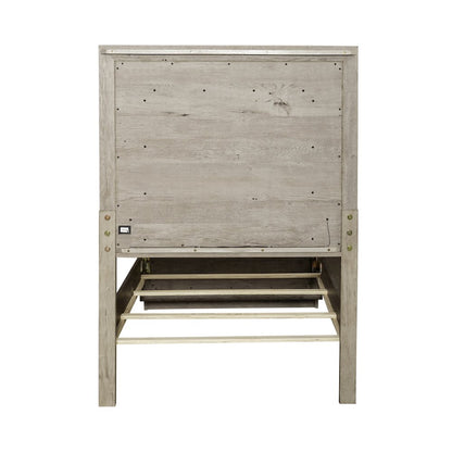 Twin Panel Bed in Rubberwood Solids & Paper Laminate