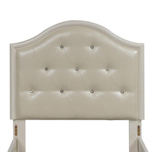 Stardust Twin Panel Headboard in Iridescent White