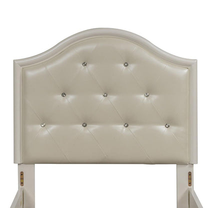 Stardust Twin Panel Headboard in Iridescent White