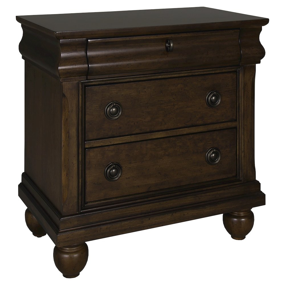Rustic Traditions King California Sleigh Bed, Dresser & Mirror, Night Stand