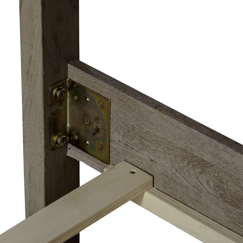 Twin Panel Bed in Rubberwood Solids & Paper Laminate
