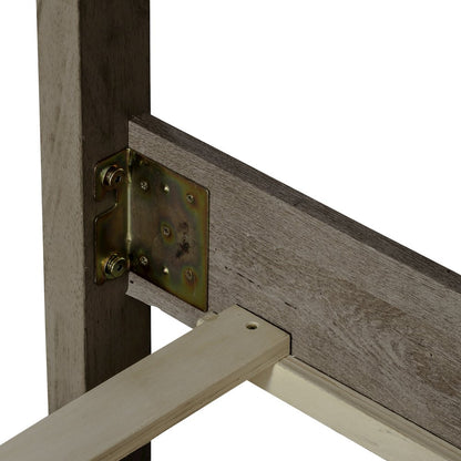 Twin Panel Bed in Rubberwood Solids & Paper Laminate