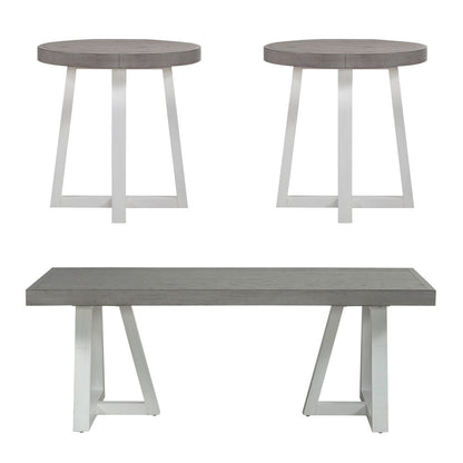 Palmetto Heights 3 Piece Set (1-Cocktail 2-End Tables)