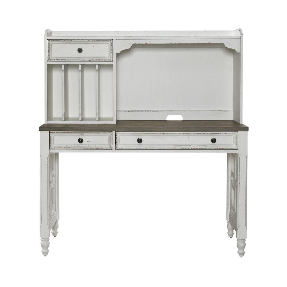 L Shaped Desk Set in Rubberwood Solids w/ White Oak & Birch Veneers