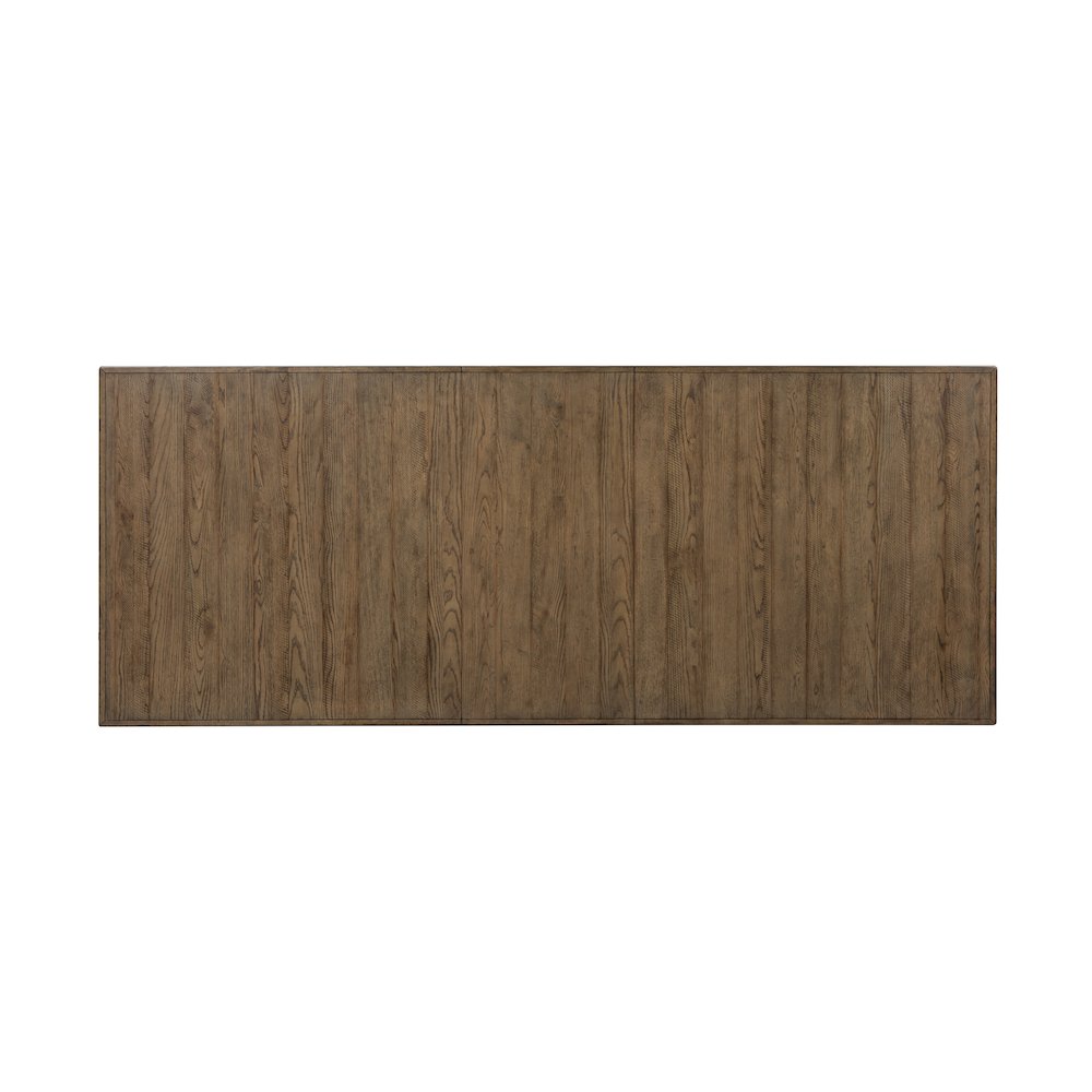 Harvest Home Trestle Table in Rubberwood Solids w/ Knotty White Oak Veneers