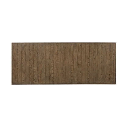 Harvest Home Trestle Table in Rubberwood Solids w/ Knotty White Oak Veneers