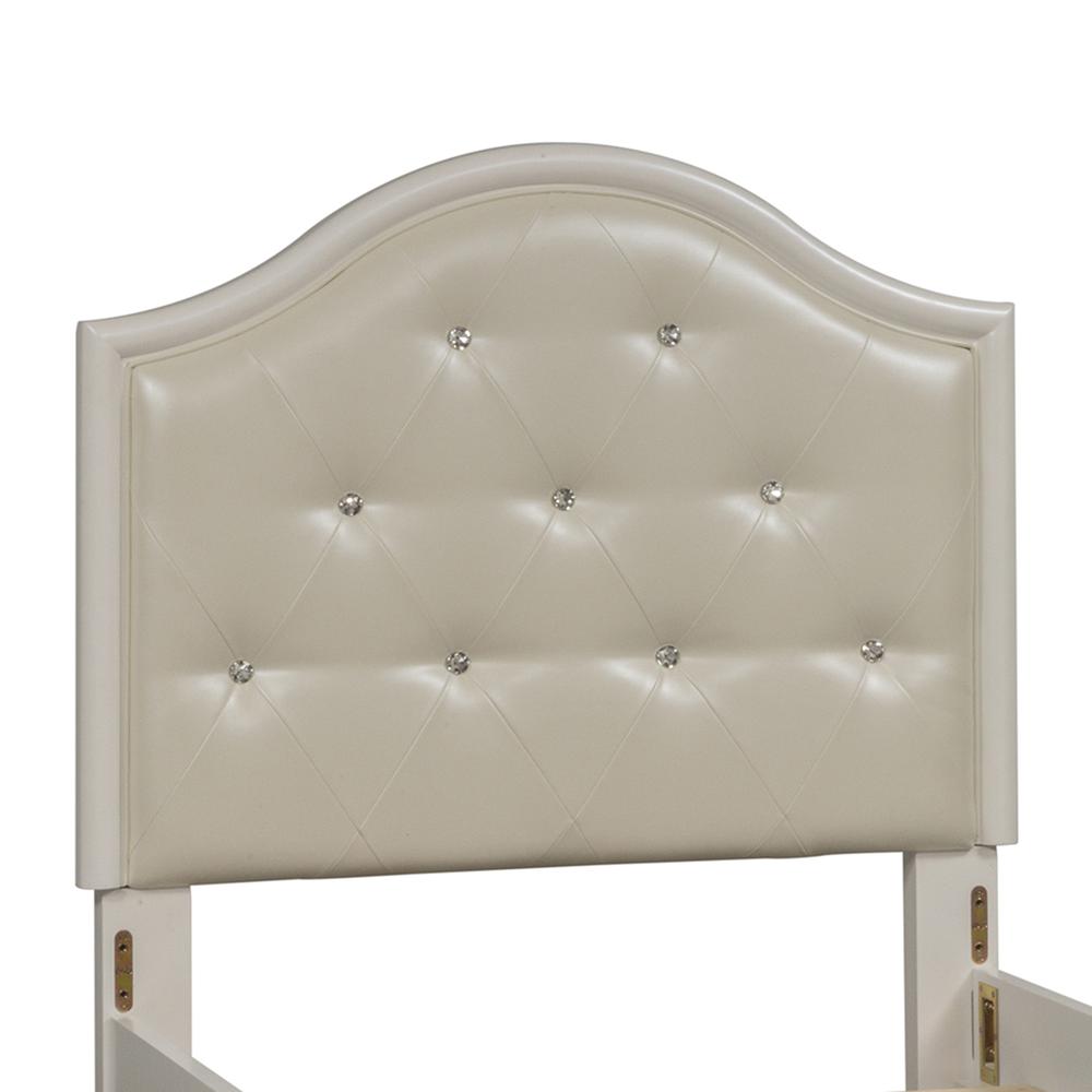 Stardust Twin Panel Headboard in Iridescent White
