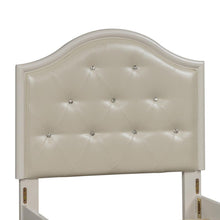 Stardust Twin Panel Headboard in Iridescent White