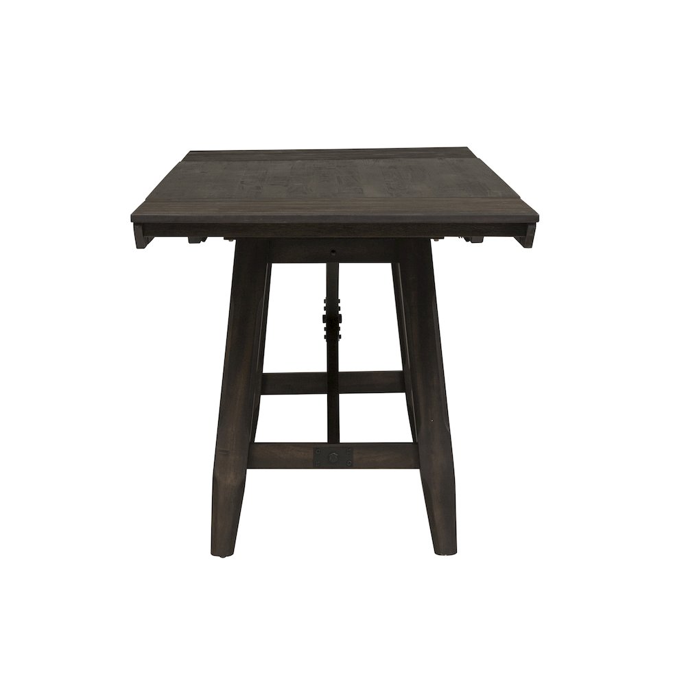 Double Bridge Trestle Table Set in Rubberwood Solids and Acacia Veneers