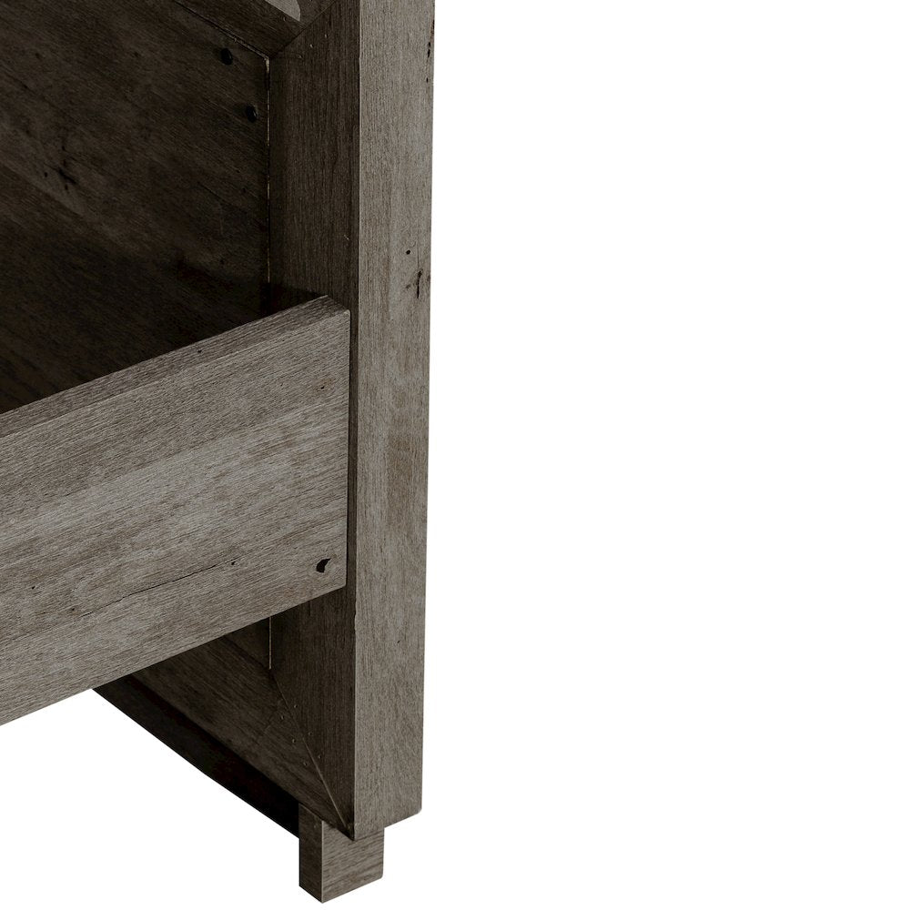 Twin Panel Bed in Rubberwood Solids & Paper Laminate