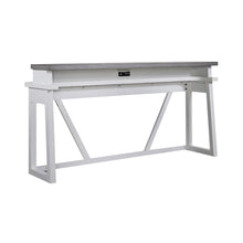 Console Bar Table Contemporary White in Two-Tone Shell White